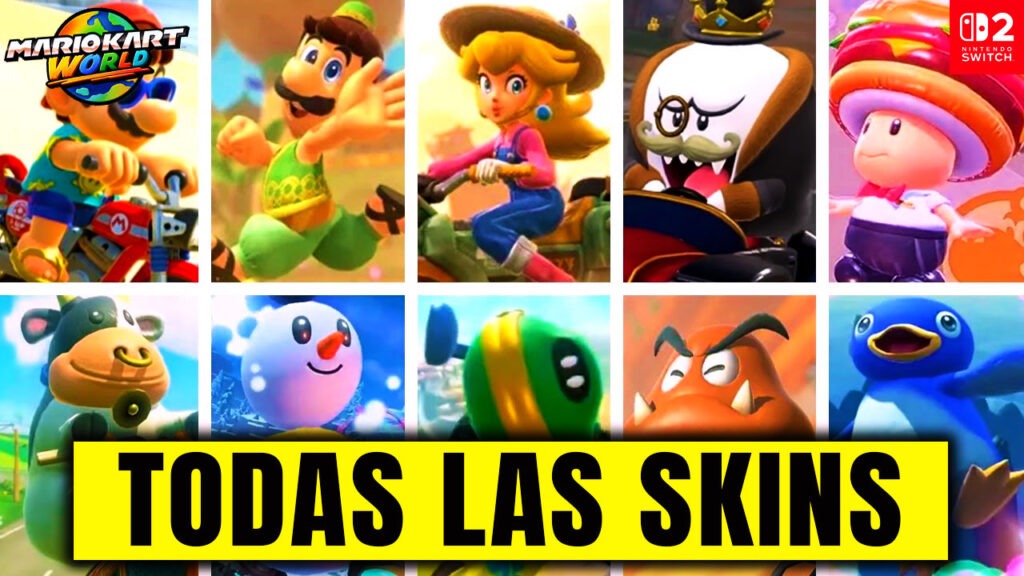 🚀 ¡CONSIGUE TODAS LAS SKINS rápido en Mario Kart World! 🎽✨